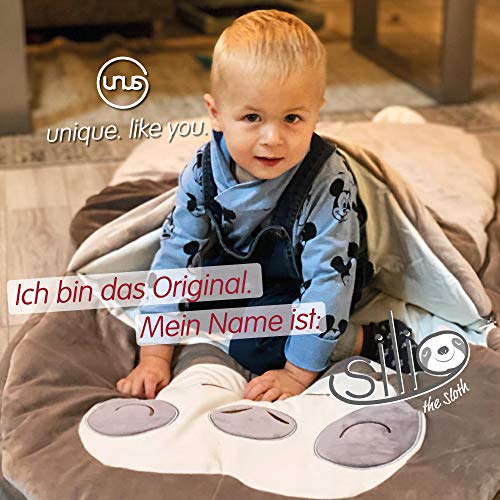 UNUS Faultier Schlafsack für Kinder, Kuscheldecke für Mädchen und Jungen, Kinderschlafsack, groß, 160x80cm - Image 3