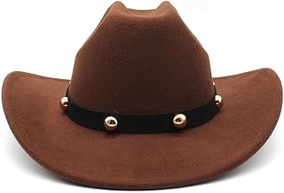 Fengyan Sombreros Sombrero de Jazz de 10 Colores, Sombrero de Copa Rizado Retro británico, Sombrero de Lana a la Moda for Mujer