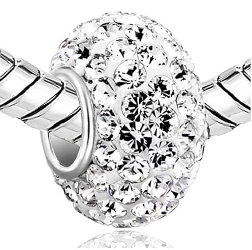 Adabele 1pc Authentic Solid Sterling Silver Hypoallergenic Jan-Dec Birthstone Bead Charm Austrian Rhinestone Compatible with Pandora All Bracelet Necklace Women Birthday Gift4