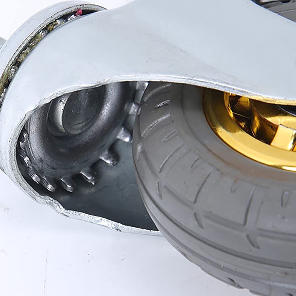 Wytrzymałe 3-calowe obrotowe gumowe kółka samonastawne z hamulcem w zestawie 4 sztuki do wózków(3inch With Brake)