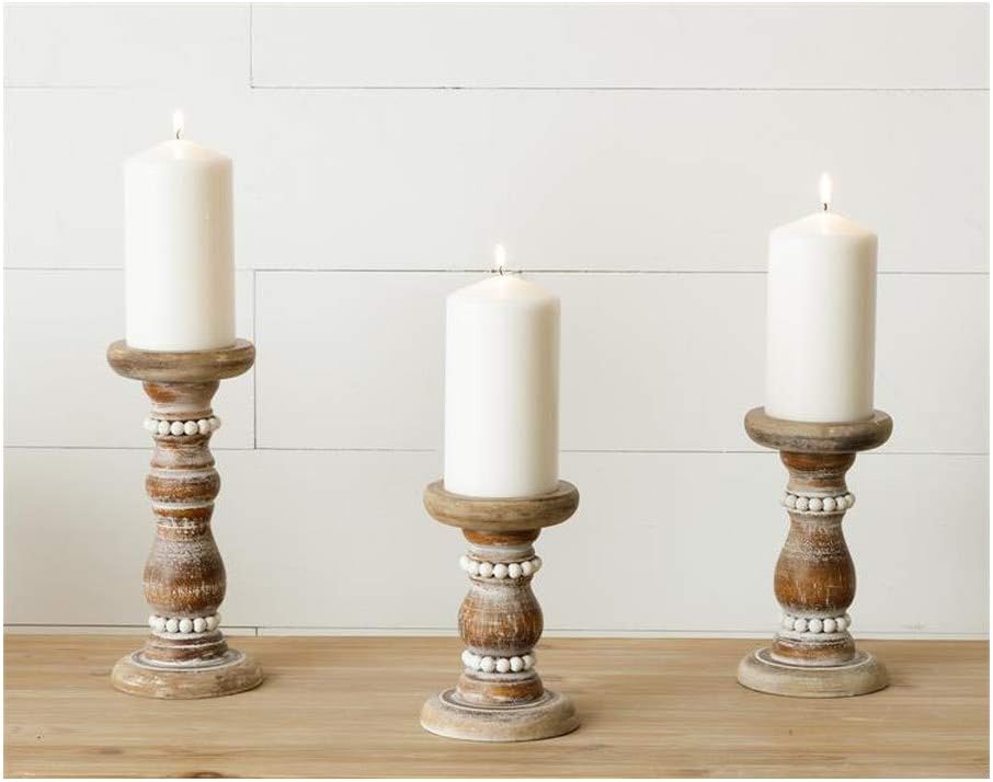 Your Heart's Delight Beaded Candle Holders, Set of 3