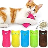 Anzahl der Pakete: Das Paket enthält 5 farbige Katzenminzen Spielzeuge, die die unterschiedlichen Bedürfnisse Ihrer Katze erfüllen(Farbe: blau, rosa, braun, grün, gelb) Einzelgröße: L x B: 10 x 4cm.