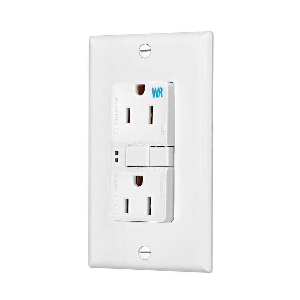 Eaton GFCI Self-Test 15A -125V Weather Resistant Duplex Receptacle, White
