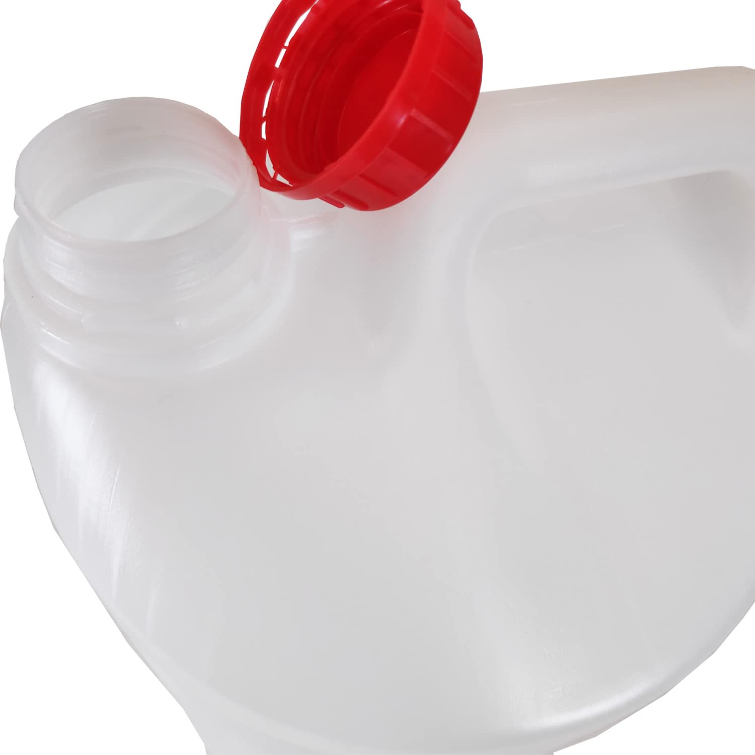 Garrafa de 10 Litros con Asa y Tapón de Seguridad | Polietileno de Gran Resistencia | Forma redonda |Diámetro de boca 32 mm | Pack de 12 unidades.