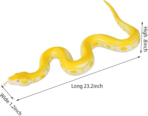 Miniatura 3 de Juguete realista de serpiente falsa de goma, figura de serpiente de Halloween, accesorios de broma de serpiente falsa asusta pájaros, ardillas, boa,