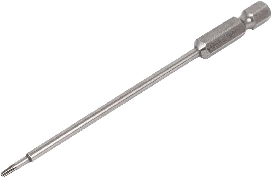 uxcell 100mm Long 1/4" Hex Shank T6 Magnetic Torx Security Screwdriver Bits