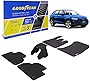 Goodyear Custom Fit Car Floor Liners for Audi Q5 2018-2023, Black/Black 5 Pc. Set, All-Weather Diamond Shape Liner Traps Dirt, Liquid, Rain and Dust, Precision Interior Coverage - GY004147