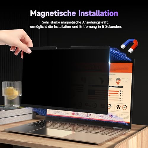 Filtre de confidentialité pour travailler en open space sur PC 16" - 5