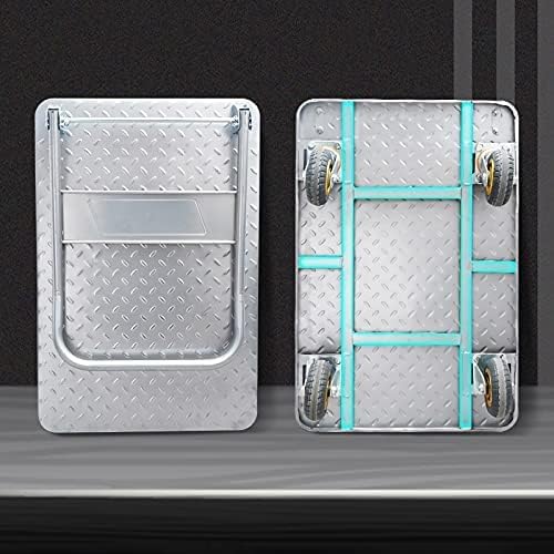 Carretilla plegable de acero duradera con ruedas giratorias miniatura 6