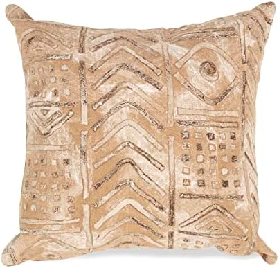 Liora Manne Transocean Visions III Bambara Biscotti Square 7SC2S421922 Throw-Pillows, 20 x 20
