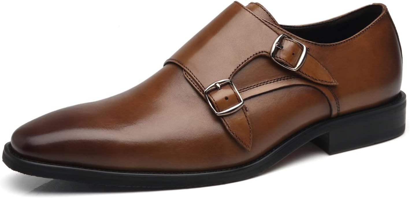 La Milano Men Dress Shoes Lace Up Oxford Classic Plain Toe Modern Formal Leather Shoes for Men
