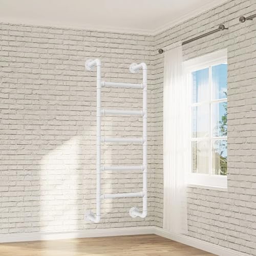 Emergency Escape Ladder 39.8ft - Wall-Mounted Metal Attic & Garage Fire Escape Stairs Adjustable Safety Climbing Tool for Quick Basement Exit & Emergency Use