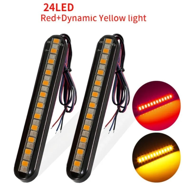 Lámpara trasera de motocicleta con luz de freno LED e intermitente integrado 2
