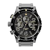 【ニクソン】 NIXON 腕時計 48-20 CHRONO: ALL BLACK/GOLD JPN NA4862033-00 【並行輸入品】 A4862033 A486-2033 48-20 クロノ: オール ブラック/ゴールド