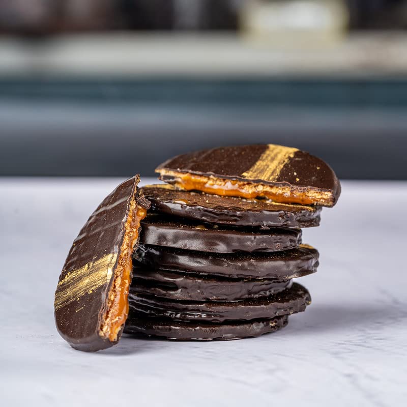 Image of NOVANOVA Caramel Waffle Chocolates - Vegetarian, 100% Eggless | No Added Preservatives I Freshly Made- Box Of 10 (200 Gm)