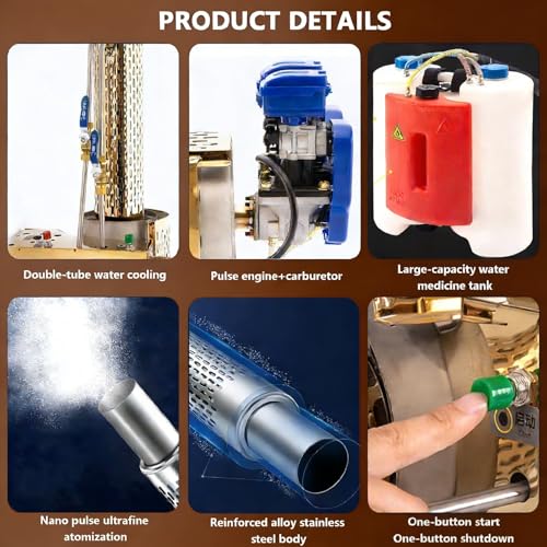 Máquina nebulizadora térmica portátil, pulverizador eléctrico para Uso agrícola en Interiores y Exteriores, nebulizador ULV para desinfección y Control de plagas.