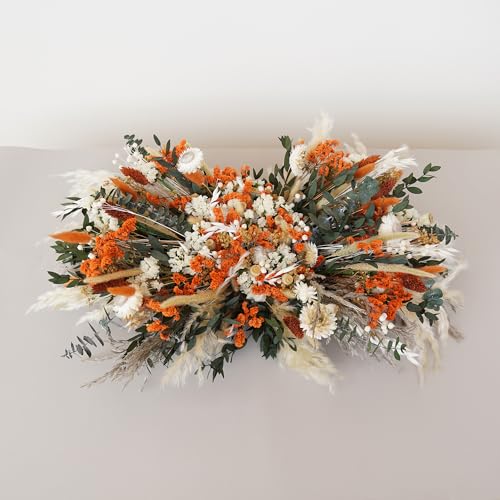 Arco decorativo boho para bodas con flores secas miniatura 3