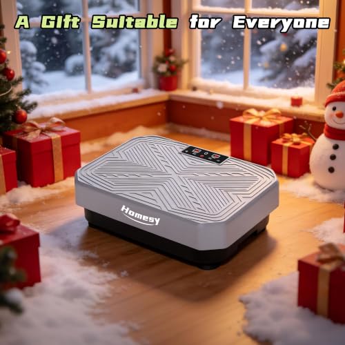 Homesy Vibration Plate Exercise Machine for Lymphatic Drainage, Silver Grey by Homesy - Used condition - Image 8
