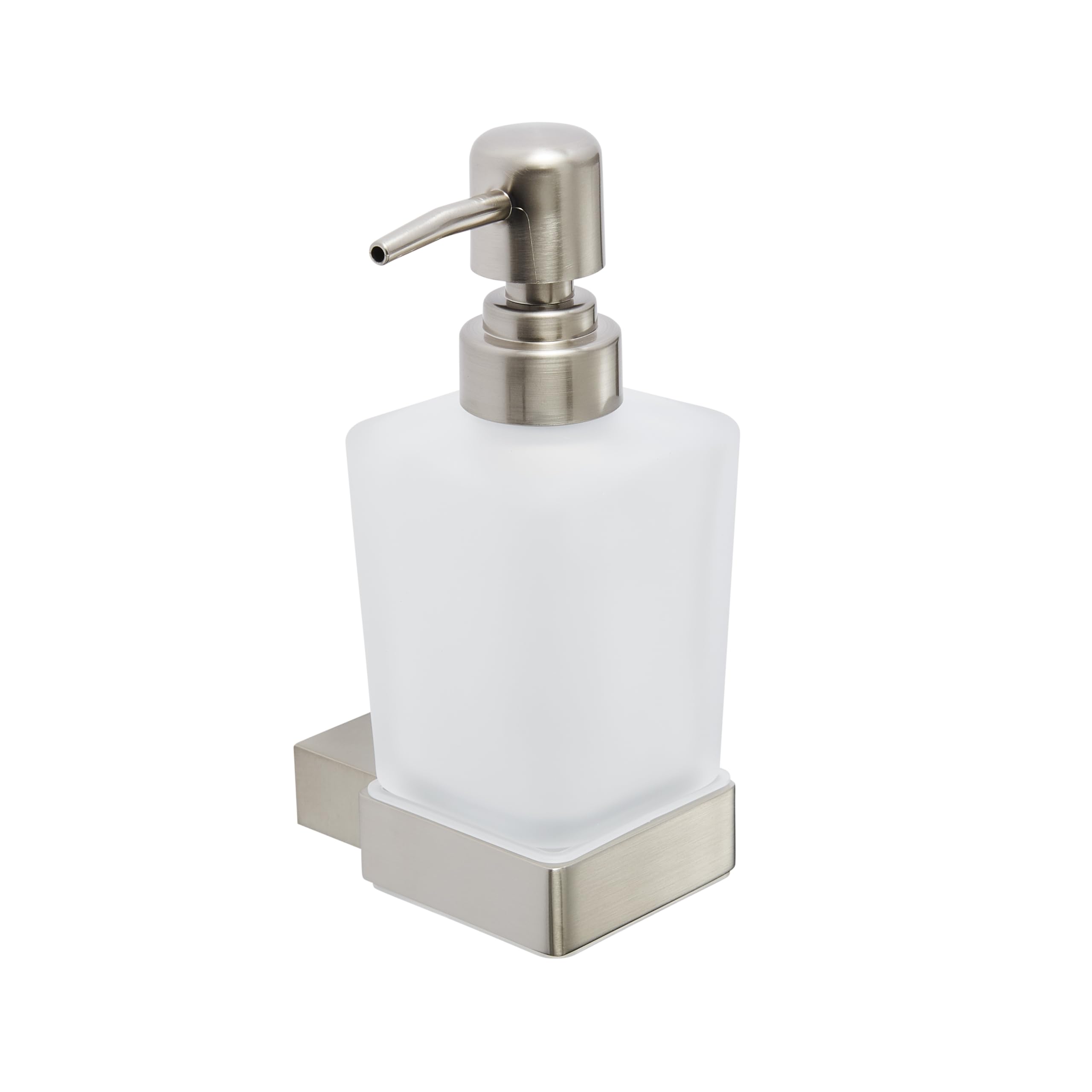 FNX Bathrooms Brushed Nickel Soap DispenserWall-Mounted Modern Design from B&Q