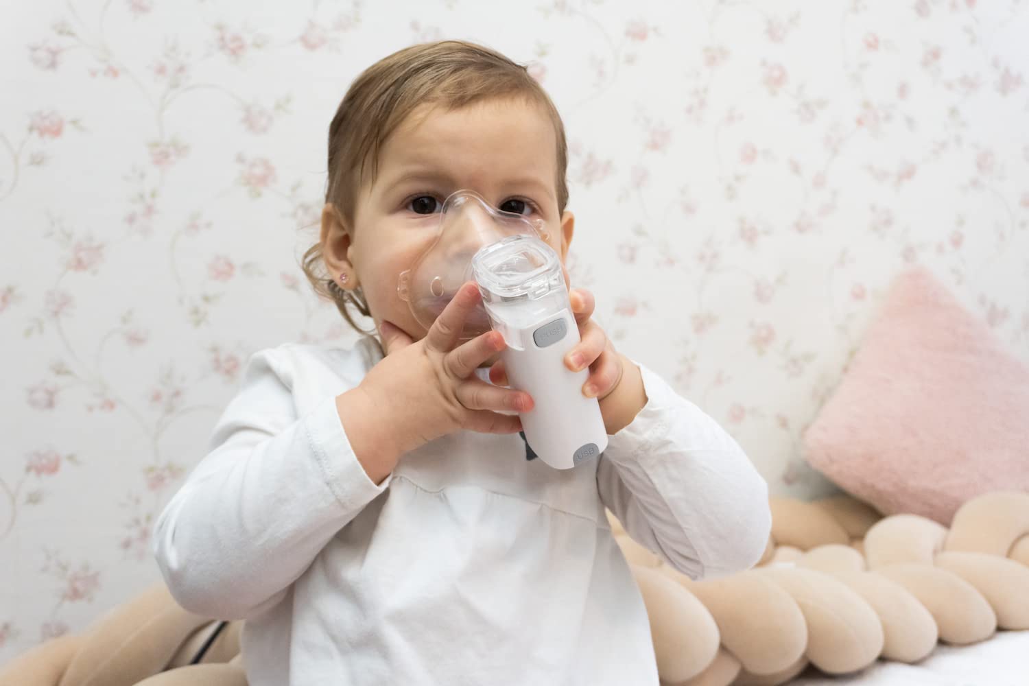 InnoGIO Mini Mesh, Aerosol Silenzioso e Portatile per Adulti e per Bambini, Nebulizzatore Elettrico con Tecnologia a Membrane Vibrante, Maschere Incluse