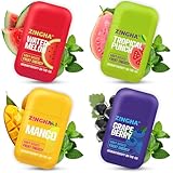 Z!NGHA Dual Nasal Inhaler Stick - Peppermint, Eucalyptus, and Lavender Essential Oil Blend for Focus and Refreshing Aromatherapy, 4 Pack