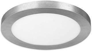 13 in. W x 13.1 in. L Nickel LED Flat Panel Light Fixture