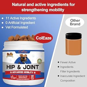 Joint Supplement for Dogs, Glucosamine Chondroitin for Dogs Joint Pain Relief, MSM - Advanced Mobility Chews Reduce Inflammation, Hip & Joint Care - Chicken Flavor - 90 Ct Joint Supplement for Dogs, Glucosamine Chondroitin for Dogs Joint Pain Relief, MSM – Advanced Mobility Chews Reduce Inflammation, Hip & Joint Care – Chicken Flavor – 90 Ct