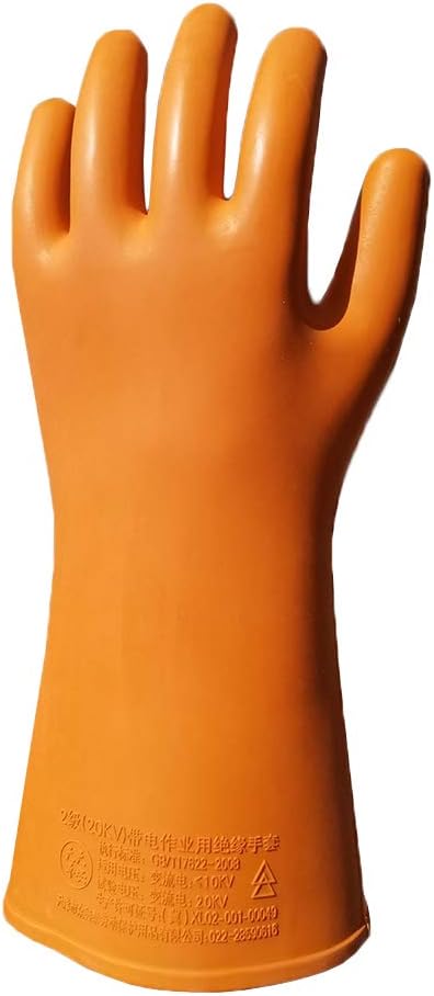 PiPiAnAn Electrical Insulated Lineman Rubber Gloves Class 2 Electrician High Voltage 20KV Safety Protective Work Gloves Insulating for Man Woman