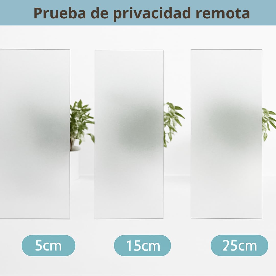 Película de Privacidad de Vidrio Satinado GRANDES MEDIDAS (SATINADO, 120 X 200 CM) Para Ventanas y Cajas de Ducha Opaca Esmerilada Oscurante Antimirada Reutilizable Electrostática