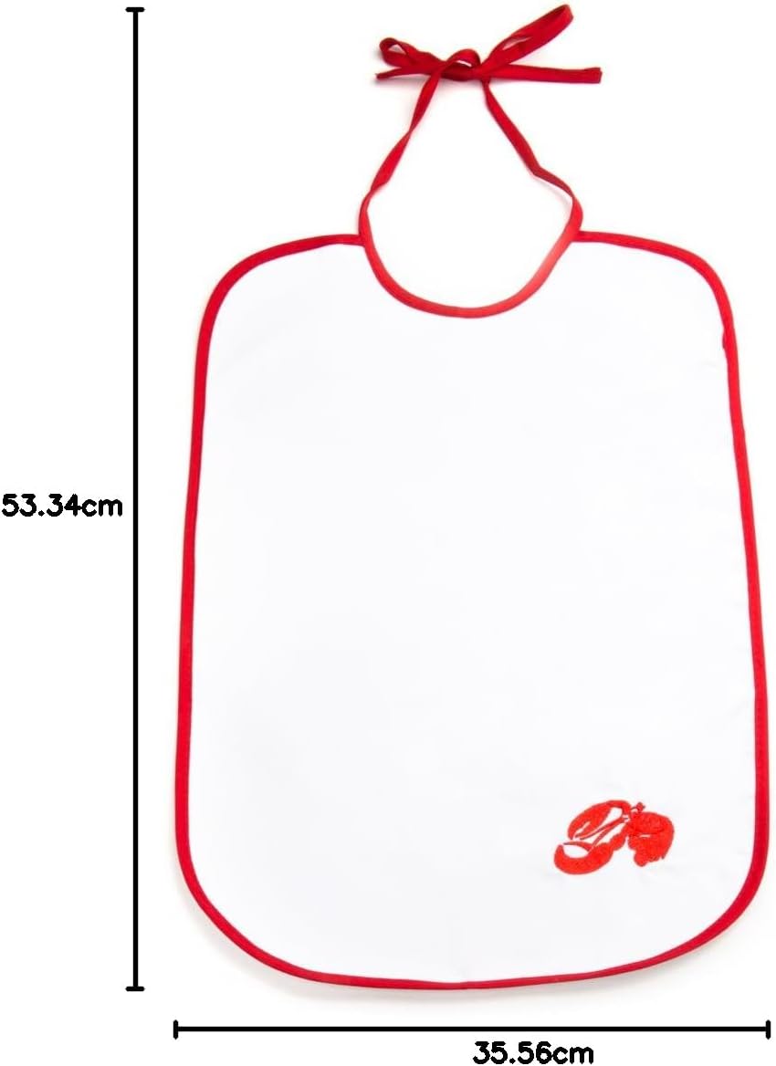 Cotton Lobster Bibs, Set of 2 Adult Crab Bibs, 14" x 21"