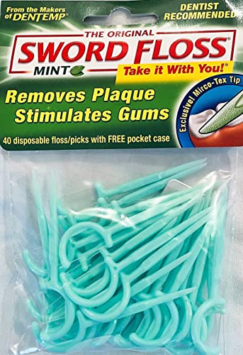 Sword Floss Disposable Floss/Picks Mint 40 Each (Pack of 6)…Discontinued