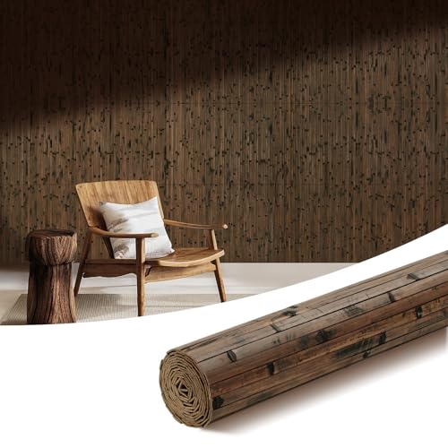 OUZUGIE 1 Pack 96x24 Inch Natural Bamboo Wall Panel