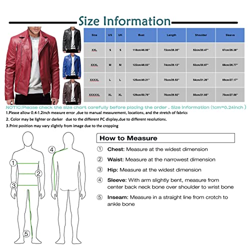 Ymosrh Work Jackets, Fleece Jacket Men Mens Bomber Jackets Flannel For Tall Autumn And Winter Men's Casual Solid Color Long-Sleeved Slim Leather Shacket With Hood Golf Rain Jacket Xxxl (3Xl, Black) #TOP2