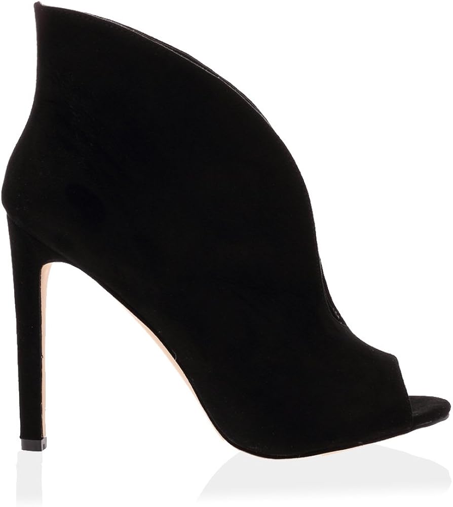 open front ankle boots