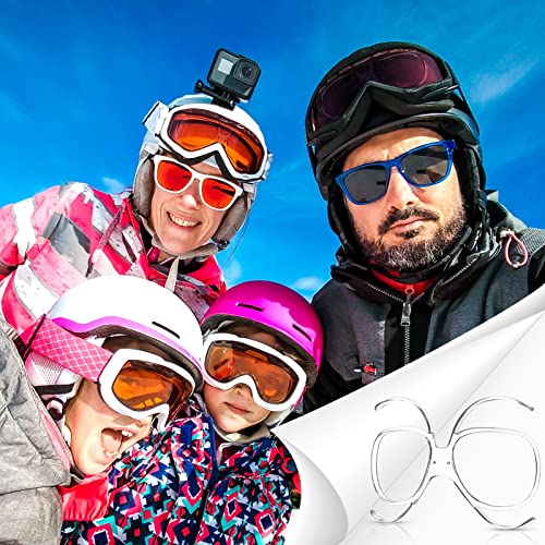 Hoteam 4 Piece Prescription Ski Goggles RX Insert Optical Adaptor Ski and Snowboard Goggle Insert for Glasses Wearers Universal Size Inner Frame Snowboard Motorcycle