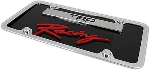 Miniatura 2 de Au-TOMOTIVE GOLD INC. Kit de matrícula de acrílico negro con licencia oficial para Toyota TRD Racing