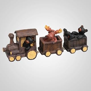 Bear And Moose Toy Train Figurine