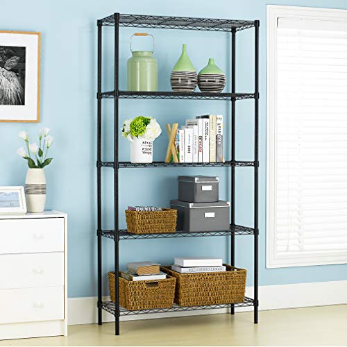 image for PayLessHere 5 Shelf Wire Shelving Unit Garage NSF Wire Shelf Metal Lar