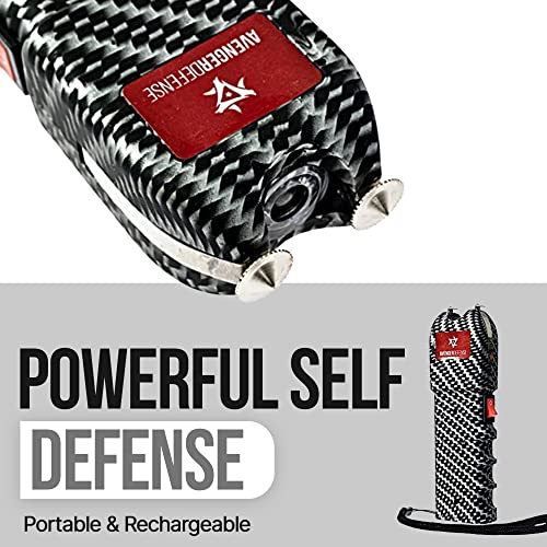 Avenger Defense Stun Gun For Self Defense - Protection Device For Women - Portable Led Flashlight (Cream White, Plastic) #TOP6