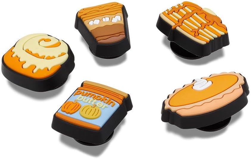 Crocs Jibbitz Holiday Packs Shoe Charms - Synthetic Material - Easy to Attach - Perfect for Holidays Fall Yummies 5-Pack One Size One Size
