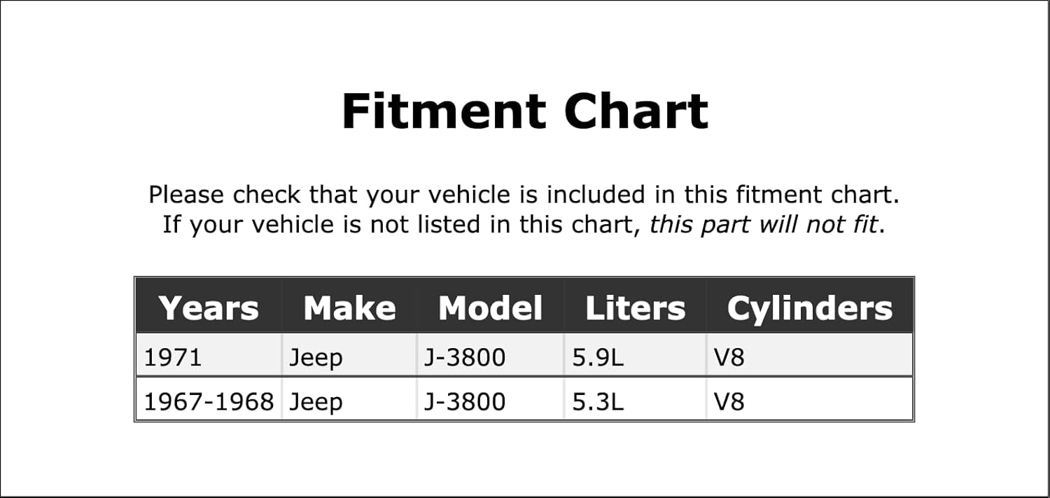 Engine Oil Pump Repair Kit Compatible With Jeep J-3800 1967 1968 1971 PC-673296