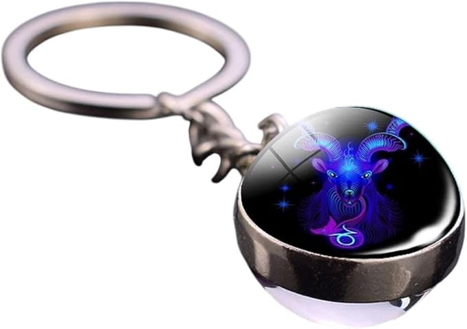 New 2026 12 Zodiac Sign Luminous Keychain Keyring Aries Taurus Gemini Cancer Leo Scorpio Constellation Key Chain Buckle Glowing Gifts Jewelry Fashion Accessories Creative Gift