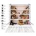 AOFOTO 3x5ft White Bookshelf with Teddy Bears Photography Backdrop Vintage Books Bookcase Wood Floor Background Study Room Decor Indoor Kid Newborn Baby Boy Infant Portrait Photoshoot Studio Props