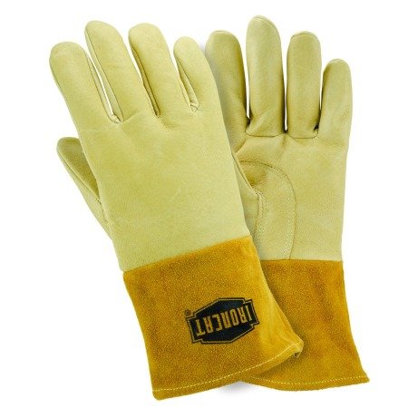 Ironcat 6020 Pigskin Mig Welding Gloves – Large, Insulated Top Grain Work Safety Gear, Straight Thumb, Kevlar Construction #TOP5