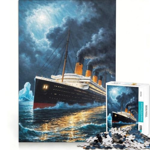 Rompecabezas de 1000 Piezas para Adultos El Titanic Juegos Familiares decoración Perfecta cumpleaños y Navidad 50x75cm