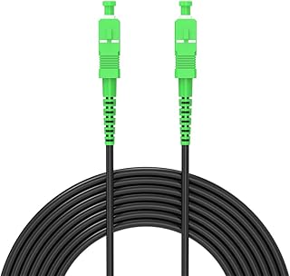 Jeirdus 25M SC/APC to SC/APC Outdoor Armored Simplex 9/125 SM Fiber Optic Cable Jumper Optical Patch Cord Singlemode 25Meters 80ft SC-SC