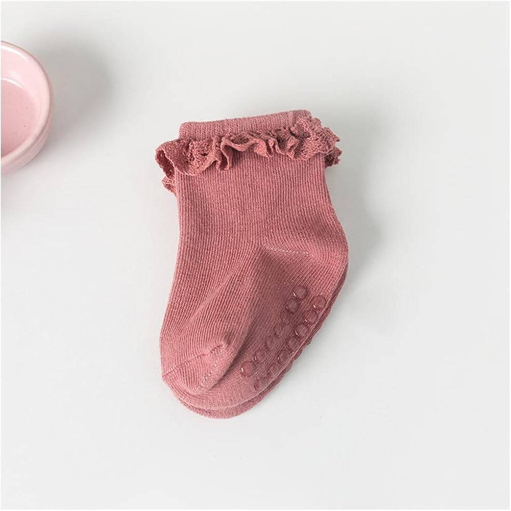 Miniatura 7 de Yenzat Calcetines antideslizantes para bebés y niñas de 0 a 3 años, 6 pares