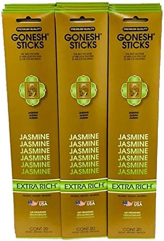 Gonesh Sticks Jasmine 12 Pack (20 Sticks/Pack)