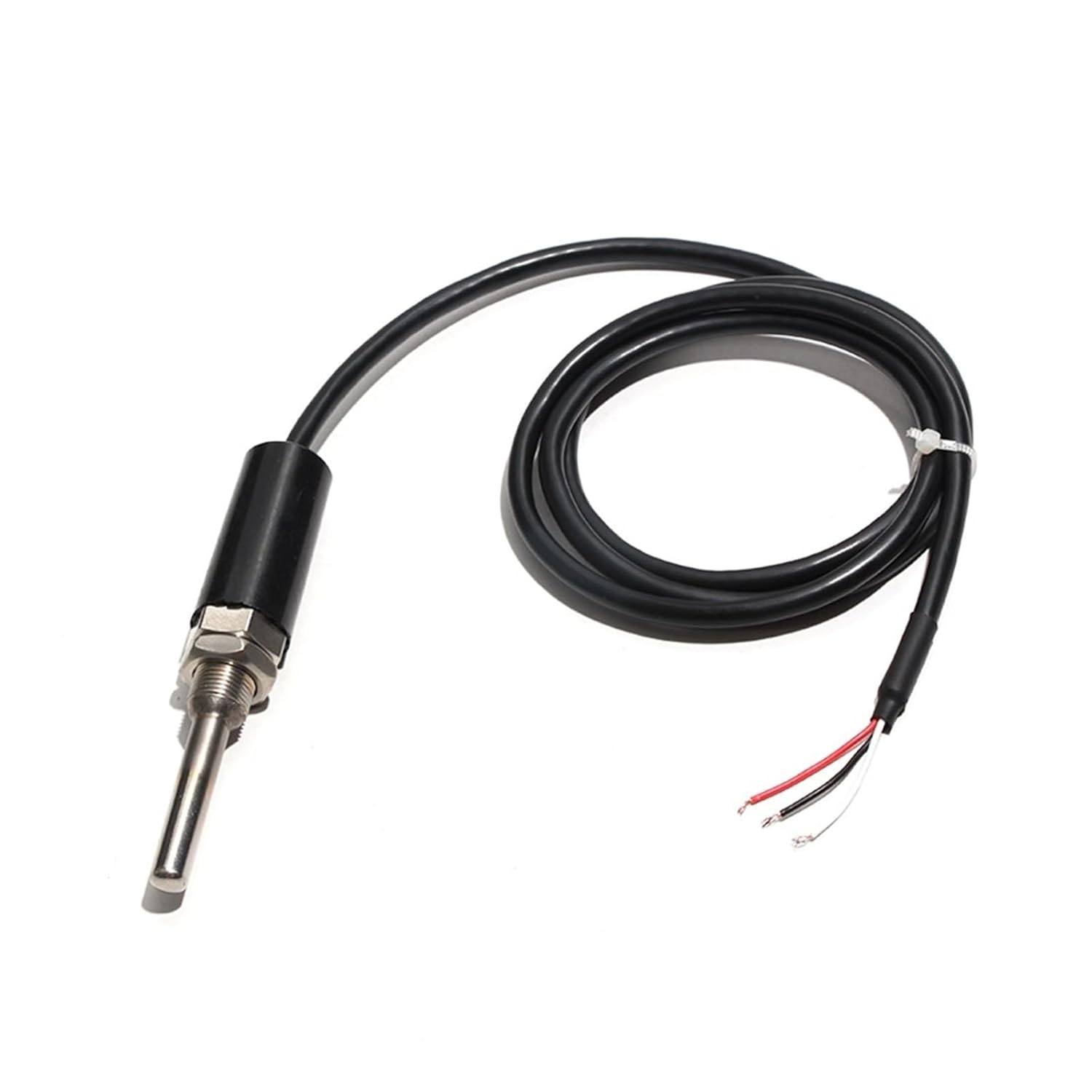 Digital Temperature Sensor with Exposed Stainless Steel Probe - M12 Thread - 6X50mm - Waterproof - -55°C to +125°C Range - 1PC(6x50mm-3Meter Wire)