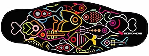 Best divers Correa Máscara de Neopreno, Doble Folio, Peces